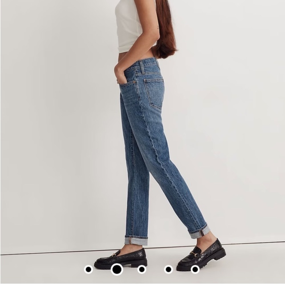 Madewell The Slim Boyjean Sz. 29X28 Ankle Dark Wash Cotton Blend Casual Bojo - Picture 4 of 8